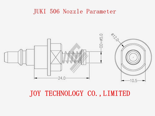 JUKI 506 Nozzle ASSEMBLY 40001344 Parameter